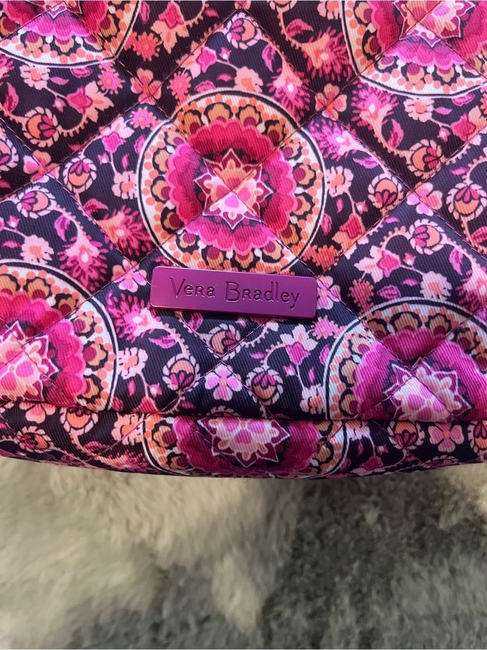 Vera Bradley Pink Floral Medallion Mini Backpack